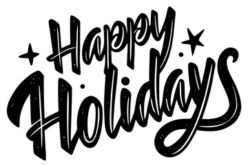 Happy Holiday Vector Kawaii Art in illustration on white Background