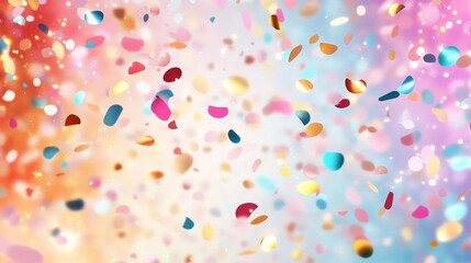 Abstract confetti textures with glowing colorful accents, Generative AI
