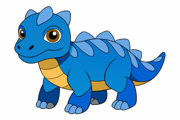 Cartoon Crocodile Vector Kawaii Art in illustration on white Background