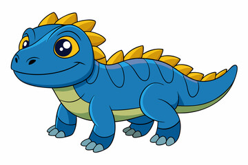 Cartoon Crocodile Vector Kawaii Art in illustration on white Background