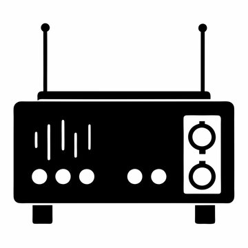 black router with antennas clip art preview