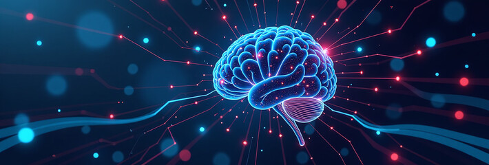 deep learning processes quantum tech future business science presentations vector backgrounds artificial intelligence