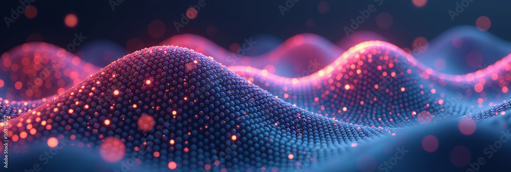 Poster digital abstracts feature intricate plexuses geometric waves created big data low poly meshes musica