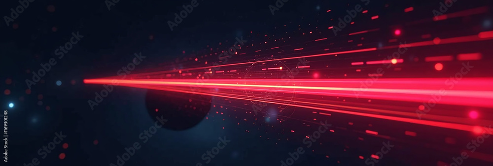 Poster digital background red fast moving line high speed space