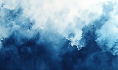 Obraz premium Abstract blue and white cloud-like texture, soft gradients, artistic background, suitable for wallpapers and design projects