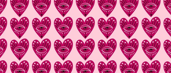 Love cartoon hearts Valentine's Day background