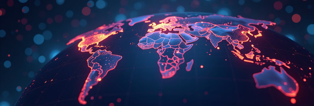 digital flow connects world technology visualizing large amounts data futuristic global perspective constantly