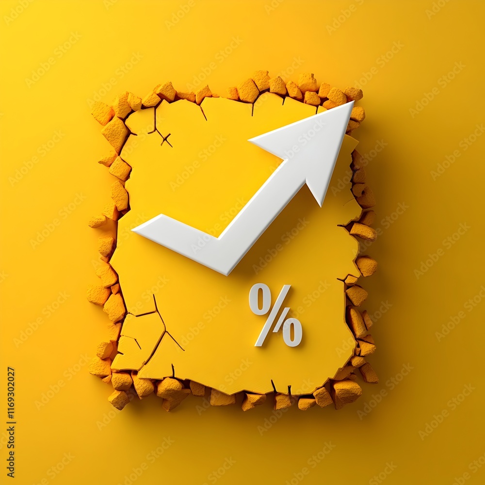 Poster detailed visualization of rapidly declining financial metrics and data analytics displayed on a slee