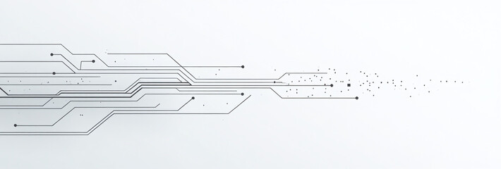 Fototapeta premium futuristic digital circuitry design abstract grey lines white background tech backgrounds electronic innovation