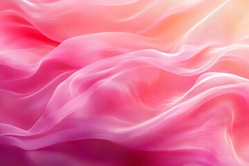 Obraz premium Vibrant neon pink waves with subtle textures, Generative AI