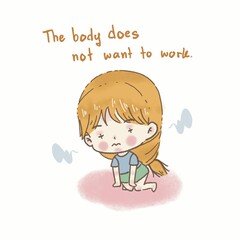 A young girl whose body is not ready for work