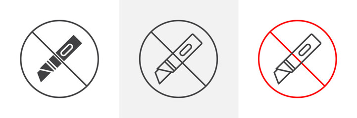 Do not cut sign vector in black and colored versions