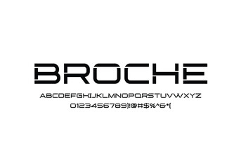 Broche font for logo and headline. Isolated Vector typeset