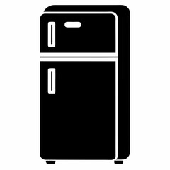 Smart Refrigerator Silhouette Vector Art