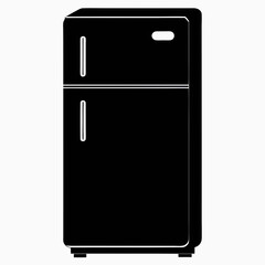 Smart Refrigerator Silhouette Vector Art