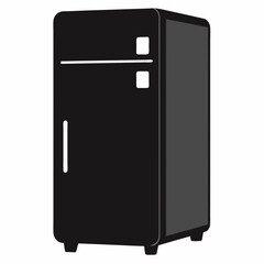 Smart Refrigerator Silhouette Vector Art