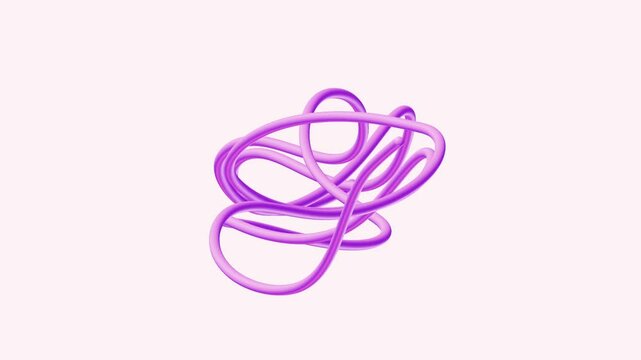 3d doodle video in purple