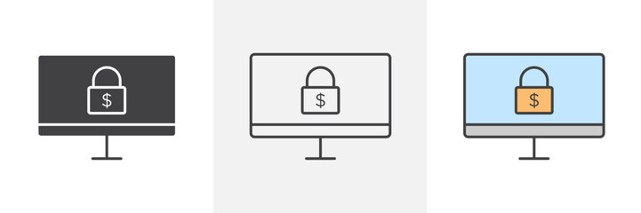 Safe transfer icons in black and colored versions