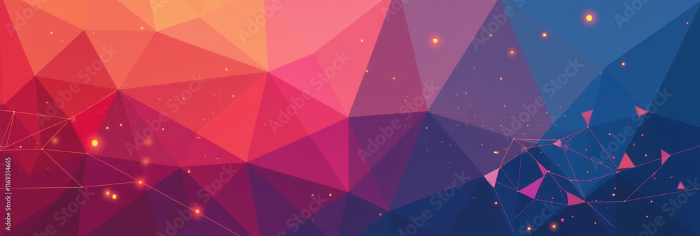 Poster polygonal vectors create modern abstract background design geometric shapes