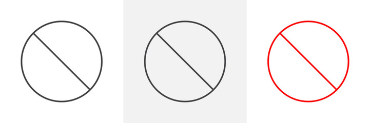 Obraz premium Stop signs set in black and colored versions icons in black and colored versions