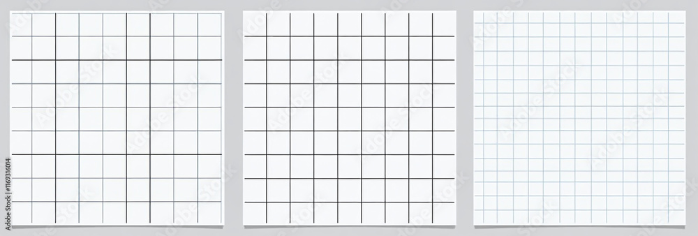 Poster simple square grid design notebooks graph papers made vector