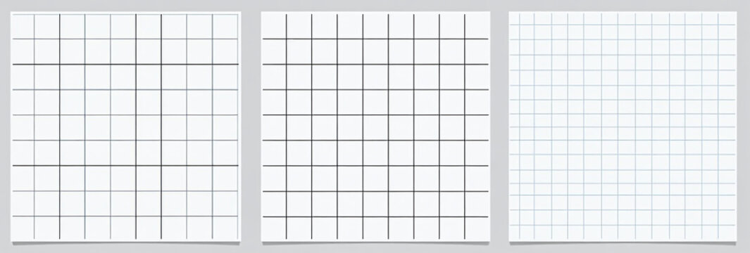 simple square grid design notebooks graph papers made vector