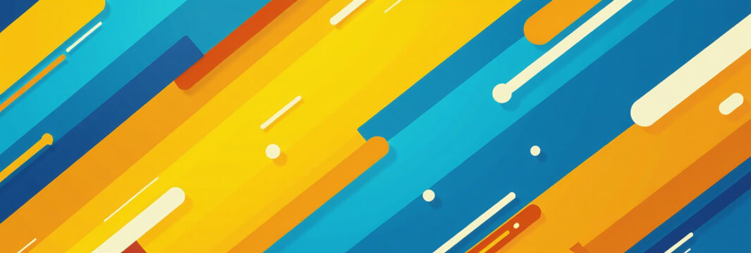 vibrant yellow blue striped vector background adds touch modernity bright colorful poster design