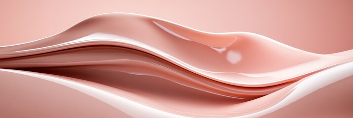 A smooth, gentle abstract background featuring soft, flowing waves in shades of pink, ideal for copy space