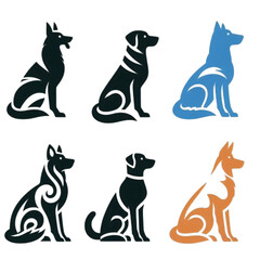 Dog Logo icon vector illustration design template
