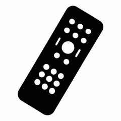 Smart TV Remote Silhouette Vector