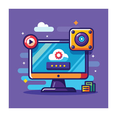 Gaming equipment vector illustration