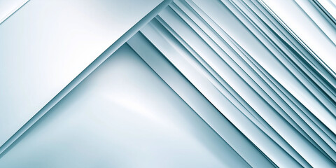 Obraz premium Abstract design with layered geometric shapes in soft blue tones reflecting modern aesthetics