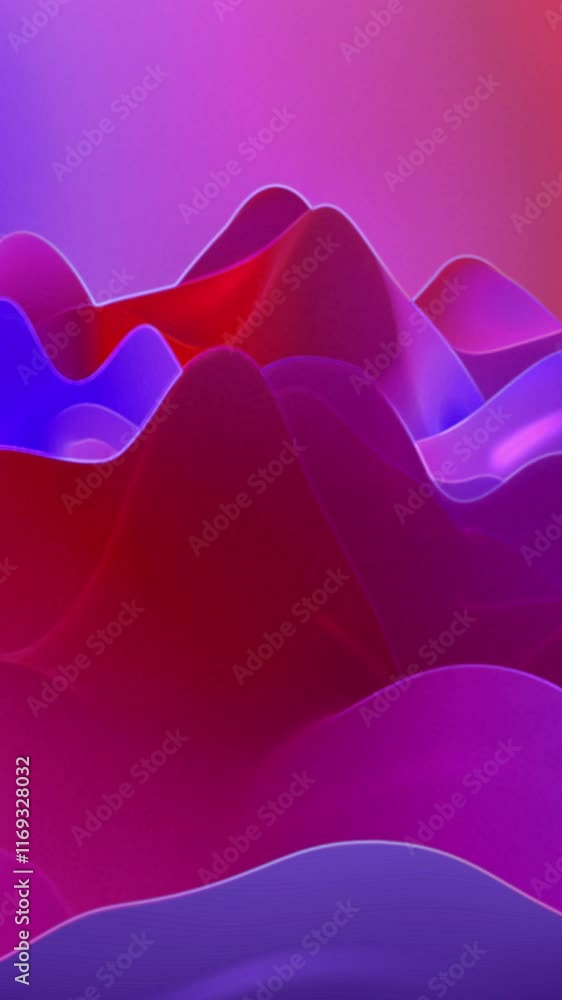 Canvas Prints vertical gradient mountain shapes background 4k features outlined mountain shapes in blue and red gr