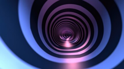 A hypnotic swirling tunnel with purple and blue hues. Ideal for backgrounds, visual effects, or abstract art.