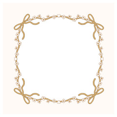 little white floral retro frame . emboss bows and gold glitter elements . for valentine or special time