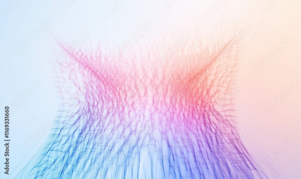 Aufkleber abstract digital waveforms in vibrant pink and blue hues creating a mesmerizing visual effect