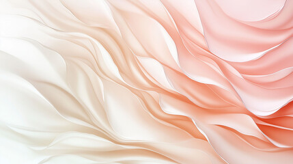Fototapeta premium Abstract waves of soft pink and cream flowing harmoniously across the canvas highlighting elegance and tranquility