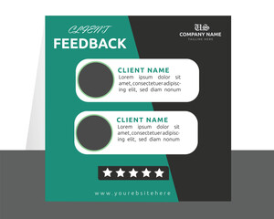 modern and clean testimonial post