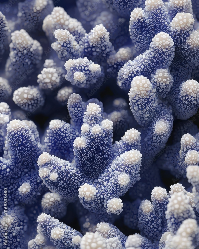 Poster intricate coral patterns in the deep sea underwater ocean environment close-up view hyperreal concep