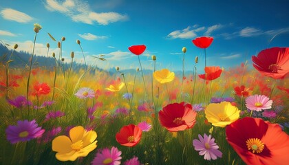 Obraz premium field of red poppies