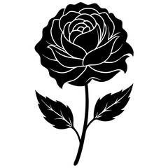 Artificial flower silhouette vector illustration 