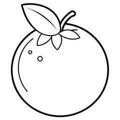 Coloring page line art Blueberry vector 