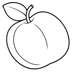 Coloring page line art ackee vector.