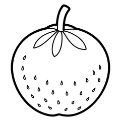 Coloring page line art breadfruit vector 