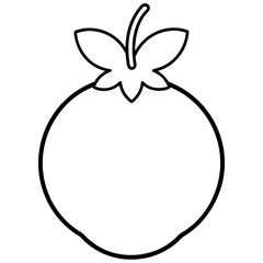Coloring page line art Buffalo berry vector illustration