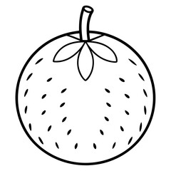 Coloring page line art breadfruit vector