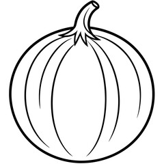 Coloring page line art Gooseberry vector 