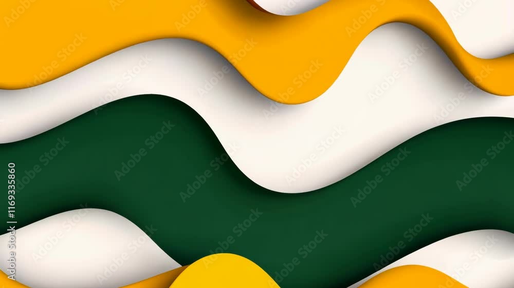 Aufkleber colorful wave patterns in green, yellow, and white create a modern abstract design for a dynamic vis