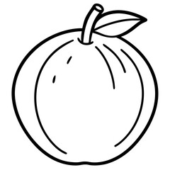 Coloring page line art langsat vector illustration