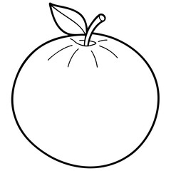 illustration of an Orange line art